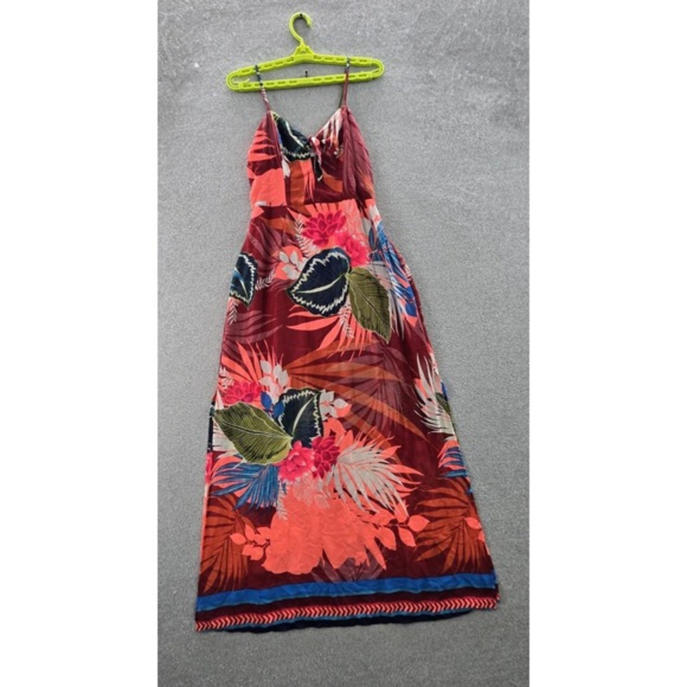 Express Women Dress S Red Maxi Floral‎ Sundress Sleeveless